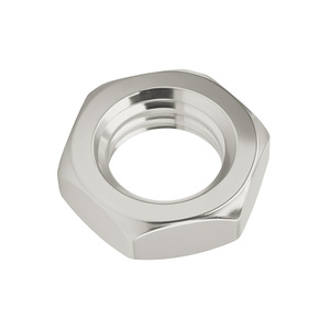 Carbon Steel Fine Thread Hexagon Thin Nut M7 M9 Nickel Plated GB808 Indoor <b>Lighting</b> Fixture <b>Accessory</b> - Product Image 1