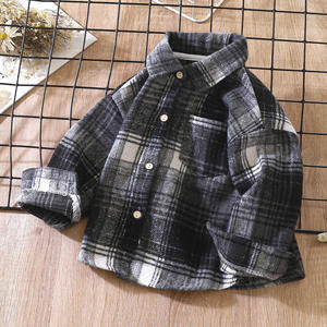 ตัวแทนจัดซื้อ 1688 เสื้อคลุมคาร์ดิแกนลายสก็อตแขนยาวสไตล์เรโทรใหม่สำหรับเด็กผู้ชายและเด็กผู้หญิง พร้อมปกเสื้อแบบคัลเลอร์บล็อก เสื้อแจ็คเก็ตเด็ก - Product Image 2