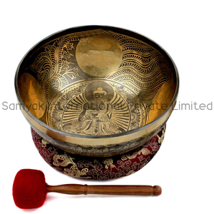 Cuenco Tibetano Grande con Arte del Señor Buda, Sonido Profundo para Yoga, Meditación y Terapia de Sonido - Product Image 2
