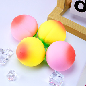 2025 Stress <b>Balls</b> Peach <b>Squeeze</b> <b>Balls</b> TPR Soft Squishy Stress Relief Toy Decompression Simulation Fruit Toys for Kids - Product Image 1