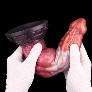 9.76" Dragon Knot <b>Dildo</b> Fantasy Liquid Silicone Anal <b>Dildos</b> With Strong Suction Cup Thick Knotted Butt Plug for Women Men - Product Image 4