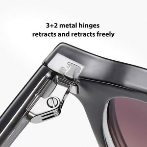 XINLI S31101 Custom Logo Unisex Square Frame TAC <b>Lens</b> Anti-UV Eye Protection <b>Sunglasses</b> Full-Frame Design for All Face Shapes - Product Image 5