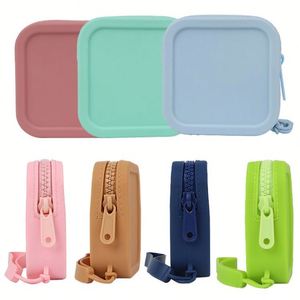 Premium Mini Silicone Wallets With Zipper Cute <b>Pouch</b> Style Women and <b>Men</b> Portable Coin Purses for Money Storage - Product Image 1