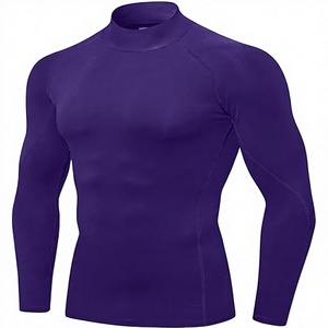 Men's Slim Fit Compression Long Sleeve Performance Shirt Premium Quick Dry Eco-Friendly Spandex/Polyester Base <b>Layer</b> <b>Top</b> - Product Image 1