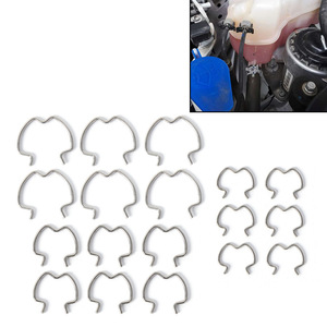 Colliers de serrage pour tuyaux, lot de 18, 3/8, 5/8, 1/2 pouces, clips de raccordement rapide en acier pour réparation et remplacement de voitures - Product Image 1