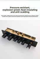 Ensemble de robinetterie de douche thermostatique en laiton chromé, pour montage encastré mural, avec fonction pluie et massage, à noyau céramique