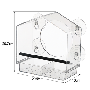 Mangiatoie per Uccelli da Finestra in PS all'Ingrosso per Esterni, Trasparenti con Forti Ventose per Osservazione - Product Image 2