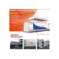 Station de carburant en conteneur de 40 pieds avec système de chargement et déchargement, réservoir de stockage d'essence et de diesel, pompe de distribution de carburant, dispositif de sécurité