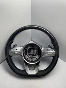 Volante in Legno Personalizzato con Fondo Piatto, Riscaldamento e Vibrazione per <span class=keywords><strong>Mercedes</strong></span> W205 <span class=keywords><strong>C180</strong></span> C200 2014-2021 - Product Image 1