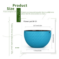 Grand panier suspendu traditionnel à double pot pour plantes, avec trous de drainage, auto-arrosant, 1,28 L, en PP durable, pour intérieur/extérieur