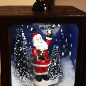 Artesanía de TV retro de nieve con luces de música artesanía de TV pequeña con luces Led lámpara de TV para decoración de Navidad - Product Image 3