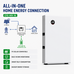 Système de stockage d'énergie résidentiel 16 kWh LiFePO4 51,2 V 314 Ah, batterie lithium-ion pour Victron <span class=keywords><strong>Pylontech</strong></span> Solis SMA Must - Product Image 4