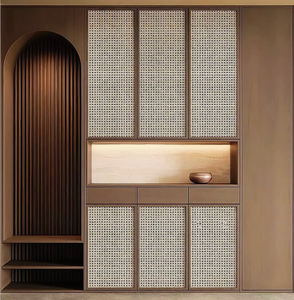 ตู้เก็บของแบบโมเดิร์นพร้อมกระจก สไตล์กลางศตวรรษ ประกอบง่าย ผลิตจากเมลามีน เหมาะสำหรับบ้านพักตากอากาศ - Product Image 1