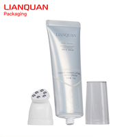 Tube en plastique ovale avec six rouleaux, tube de massage pour crème, lotion, cosmétiques