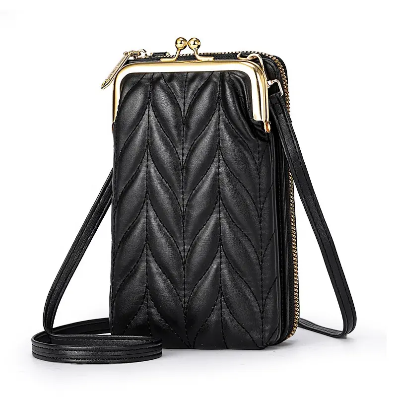Mode unique pièce métal sac à main cadre pochette multi-fonction Mini téléphone sac à bandoulière luxe femmes dames sac à main portefeuilles