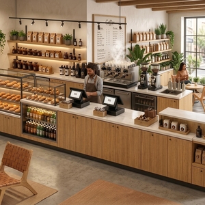 Soluzione Premium Eco-Friendly Impermeabile e Resistente per Allestimenti Negozi, Vetrine per Caffetterie, Banconi Bar con LED - Product Image 1