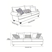 Einfaches Retro-Amerikanisches Landhaus-Wohnzimmer Stoffsofa Eckkombination Nordisches Latex-Sofa Kleines bis Mittelgroßes Sofa