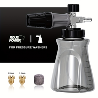 Nouvel Arrivage Nettoyeur Haute Pression pour Voiture Canon à Mousse Transparent Réglable Kit Lance à Mousse Neigeuse Buse 1/4 Connexion Rapide Moussoir