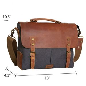 Sac à bandoulière professionnel pour homme, fabrication OEM, sur mesure, sacoche pour ordinateur portable 14 pouces, en cuir PU - Product Image 3