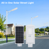Lampe solaire tout-en-un étanche IP65 avec détecteur de mouvement pour extérieur, LED, pour jardin, parking, autoroute