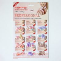 AIERFEI Nail Art Floral, Ongles Courts Carrés Colorés, Produits Cardnail, Designs d'Ongles Imprimés Léopard, Vente en Gros