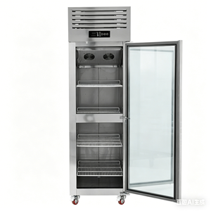 Réfrigérateur vitrine à porte simple en verre <span class=keywords><strong>avec</strong></span> refroidissement par air en acier inoxydable pour pâtisserie, boulangerie, magasin, réfrigérateur de présentation commercial - Product Image 2
