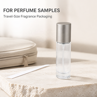 Botol Parfum Mini Kaca 10ml 15ml Grosir, Botol Semprot Sampel Wewangian Perjalanan dengan Leher Crimp Kosong