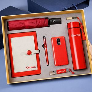 Luxury 5-in-1 Eco-friendly CL Brand Business Promotional Novelty Gift Set for Men Bag Notebook Power Bank PU <b>Paper</b> UV Printing - Product Image 4