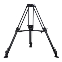 MagicLine V12-Kit trépied pour caméra vidéo en aluminium, épandeur de niveau intermédiaire, avec tête fluide de 100mm, charge utile de 13kg pour studio de cinéma et de télévision