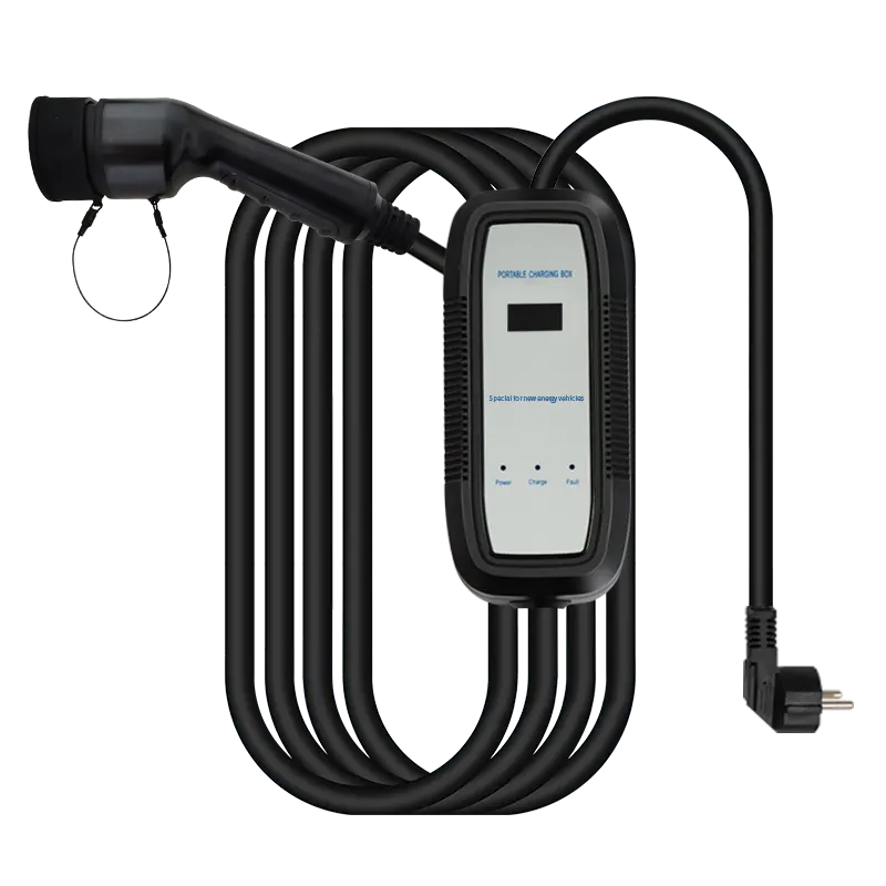 2024 สินค้าใหม่มาใหม่ 16a 3.5kw ชาร์จ AC ยูโรประเภท 2 ไฟฟ้า Car Charger แบบพกพา Ev Charger พร้อมจอแสดงผลหน้าจอ