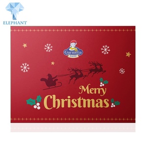 Caja de Regalo de Papel Rígido con Forma de Libro Navideño Rojo de Lujo, Caja de Regalo Magnética Plegable Personalizada - Product Image 4