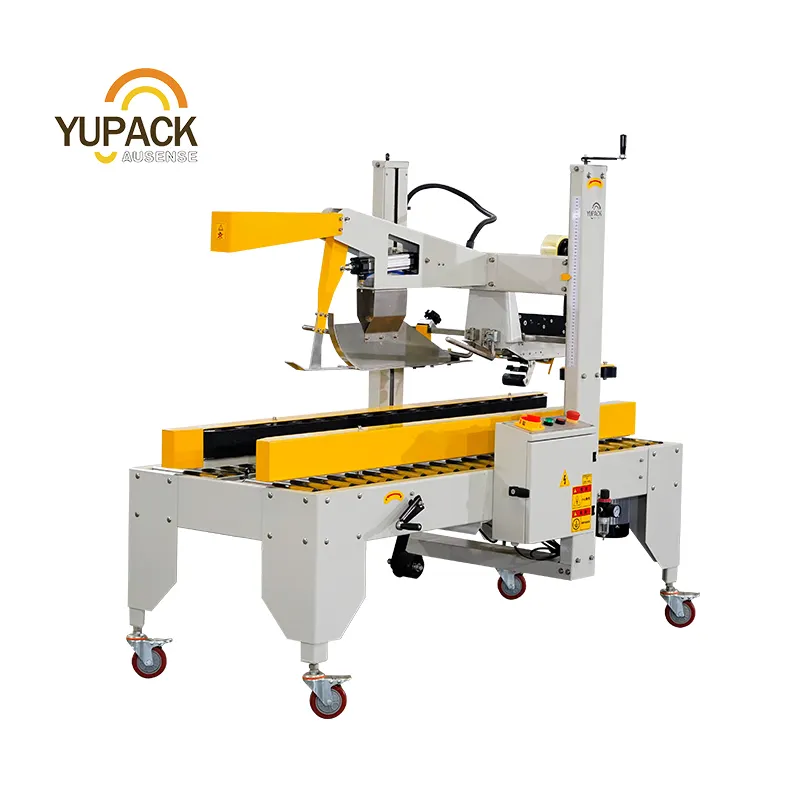 Automatic Flaps Folding Carton Sealing Machine , Case Box Tape Sealer