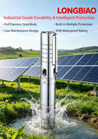 Pompe solaire submersible à courant continu basse tension 48V sans onduleur 4YYD avec turbine en acier inoxydable pour l'approvisionnement en eau des fermes rurales