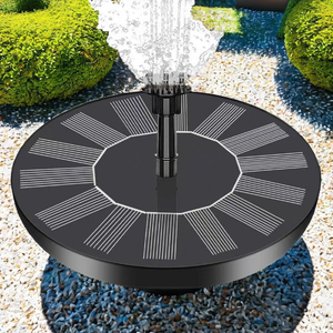 घर सजावट फाइबर राल दीवार बगीचे पक्षी स्नान 7 वाट पंप तालाब आउटडोर छोटे सौर ऊर्जा से संचालित पानी का फव्वारा - Product Image 6