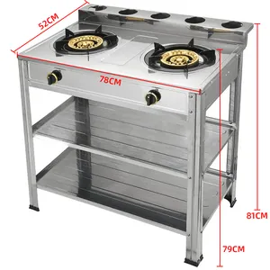 Tecnologia golden fornitore standard prezzo all'ingrosso inox fornello a gas stand cucina americana