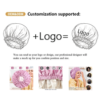 Bonnet de nuit en satin lisse élastique imprimé sur mesure, certifié Sedex, pour cadeau de marque, coiffure, loisirs à domicile et tenue décontractée