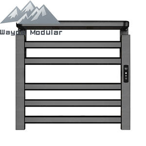 Sèche-serviettes électrique chauffant Wayon Luxury Smart, noir mat, avec minuterie LED et étagère pour salle de bain moderne - Product Image 6