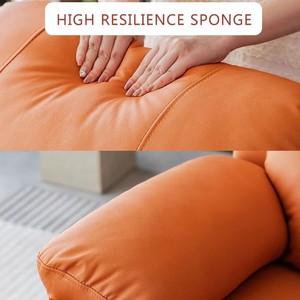 Sofá Reclinable Giratorio Extensible Moderno con Ruedas Inferiores, Función de Masaje, Cuero Genuino, Juego de Sillas de Cine con Control Remoto - Product Image 4