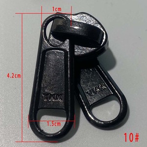 Haute qualité Ykk fermeture éclair <span class=keywords><strong>Original</strong></span> fermeture éclair curseur noir Double traction variété Styles choisir 10 # YKK métal fermeture éclair tirer - Product Image 4