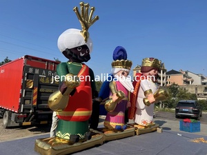 Gigantesca Decorazione Natalizia Gonfiabile da Esterno con Personaggio Re e 3 Re Magi - Product Image 5