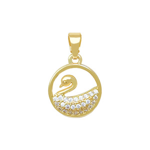 [Cobre Verdadero Dorado] Elegante Estilo <span class=keywords><strong>Cisne</strong></span> para el Trabajo, Joyería Artesanal Transfronteriza para Comercio Exterior, Microincrustaciones de Circonio - Product Image 5