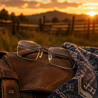 Lunettes de vue unisexes haut de gamme sans monture, anti-lumière bleue, pour myopie, monture optique pour myopie