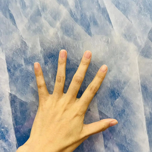 Losas de piedra de mármol de ónix blanco azul de cristal natural retroiluminado natural para la venta - Product Image 4