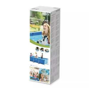 สระว่ายน้ำในสวนแบบ28273จาก <span class=keywords><strong>Intex</strong></span> สระว่ายน้ำโครงเหล็กทรงสี่เหลี่ยมผืนผ้าสำหรับครอบครัวเด็กผู้ใหญ่ - Product Image 2