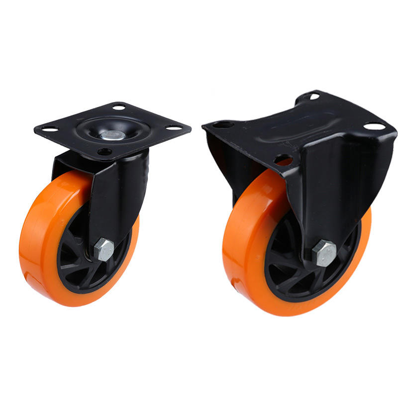 Medium Electrophoresis PVC Caster 3 4 5 Inch Universal Silent, Wear-resistant Swivel Casters Casters for Industrial Trolleys