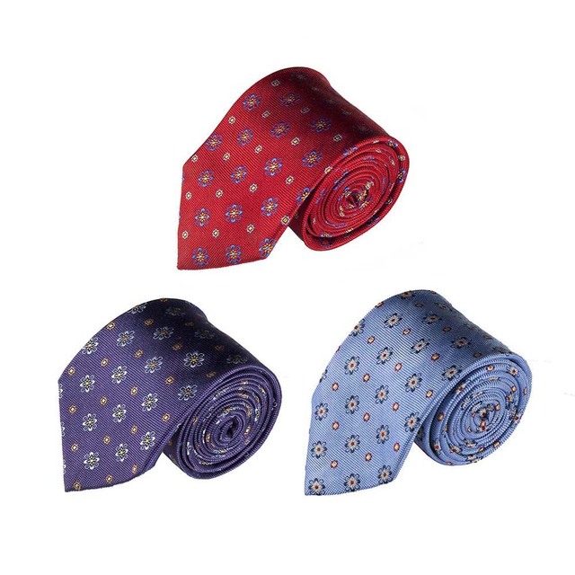 100% Mulberry Silk Jacquard CUYINO Purple Men's Tie Italian Design Medallion Textured Eco-Friendly ODM Collection