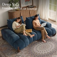 Canapé d'angle moderne trois places avec pieds en bois, revêtement en tissu, design modulaire, éponge haute densité, taille personnalisable pour salon