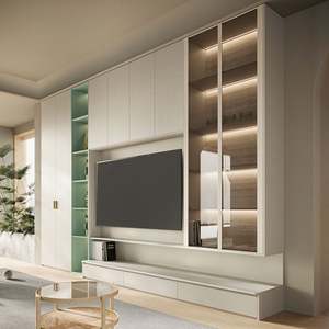 <b>TV</b> <b>Cabinet</b> Modern Luxury <b>Wall</b> Unit Design for Living Room Furniture with Floating <b>Wall</b> <b>Mounted</b> Stand - Product Image 5