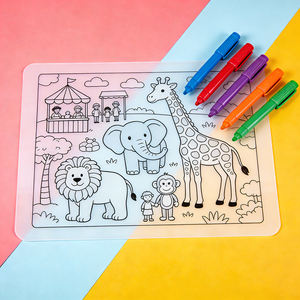 Tapis de coloriage en silicone imprimé personnalisé pour enfants, tapis de <span class=keywords><strong>dessin</strong></span> en silicone pour bébés et tout-petits avec impression - Product Image 1