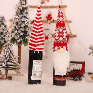 All'ingrosso Babbo Natale decorazioni per la casa regalo senza volto vecchio uomo di natale coperchio della bottiglia di vino decorazione per la tavola del partito - Product Image 4